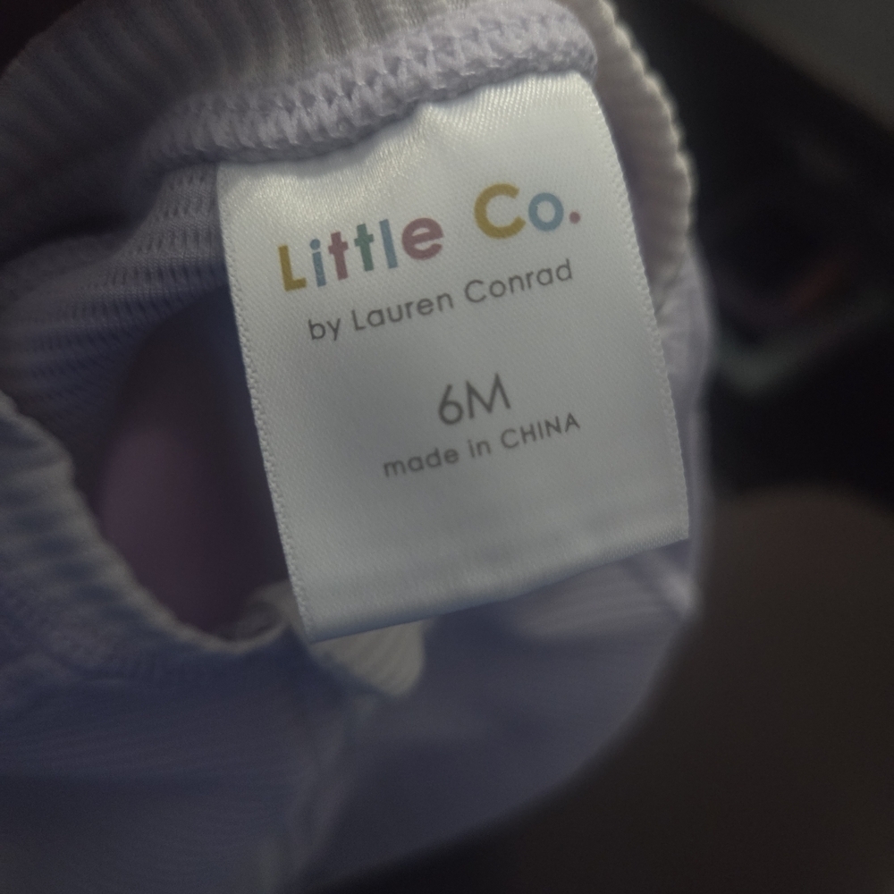 LC Lauren Conrad Baby Girl Ribbed Rashguard Size 6m - Picture 4 of 4